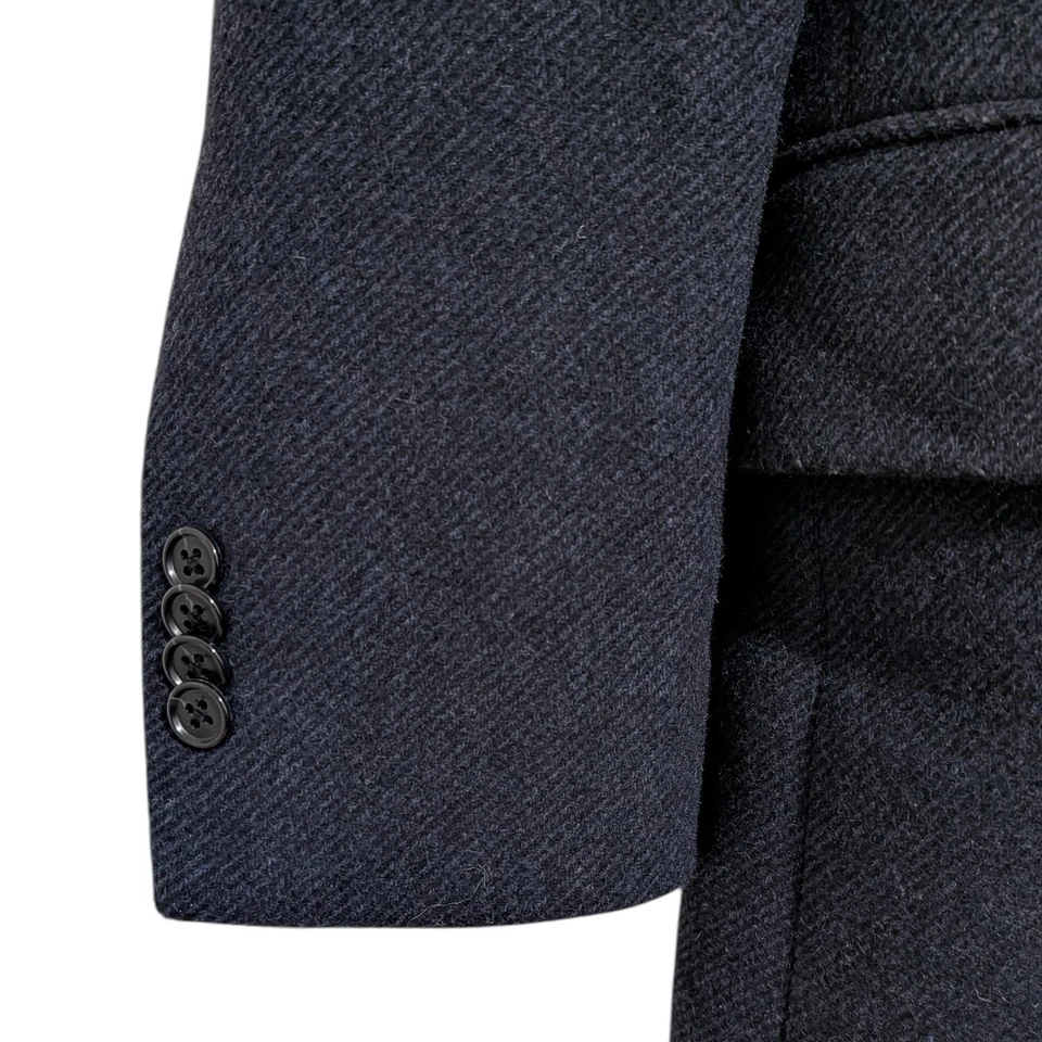 Club Monaco Italian Manteco Wool-Blend Navy Overcoat / Car Coat | Size 42, US L - Image 4 of 4