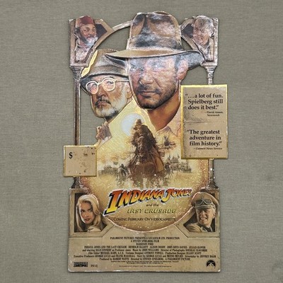 Indiana Jones & the Last Crusade Store Display Sign Advertising Signage 16''x9.5''