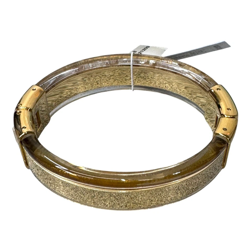 Michael Kors золотистый и прозрачный Lucite петля браслет новый с дефектами см. фото - Изображение 3 из 4