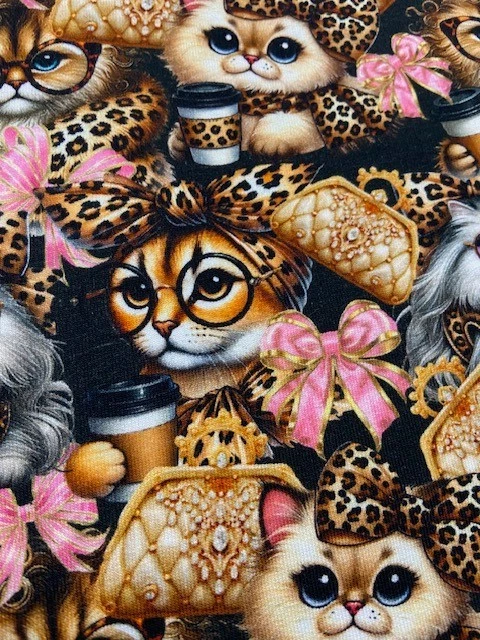 French Terry angeraut "Leo Cat´s" - Bild 3 von 4