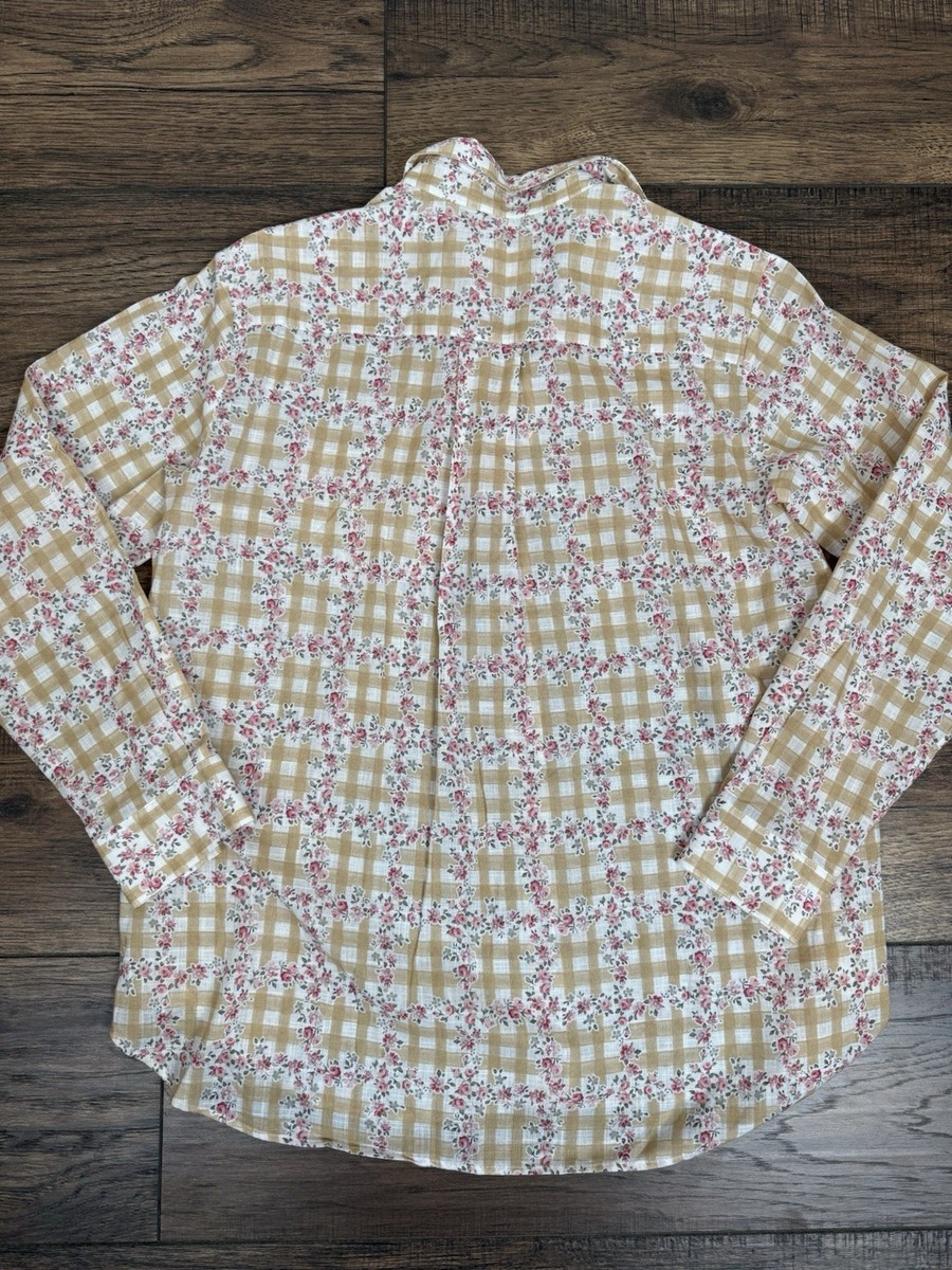 Sézane x Andión Max beige button-down Shirt Beige Floral Romantic