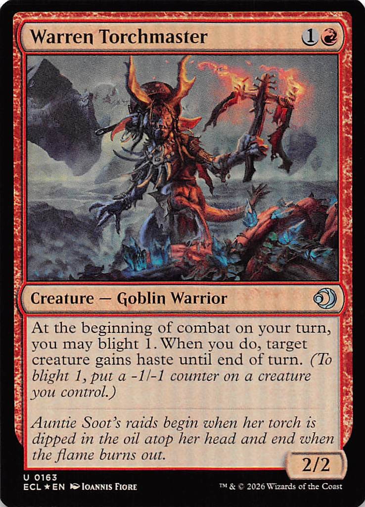 Warren Torchmaster Foil 163 Lorwyn Eclipsed Magic the Gathering