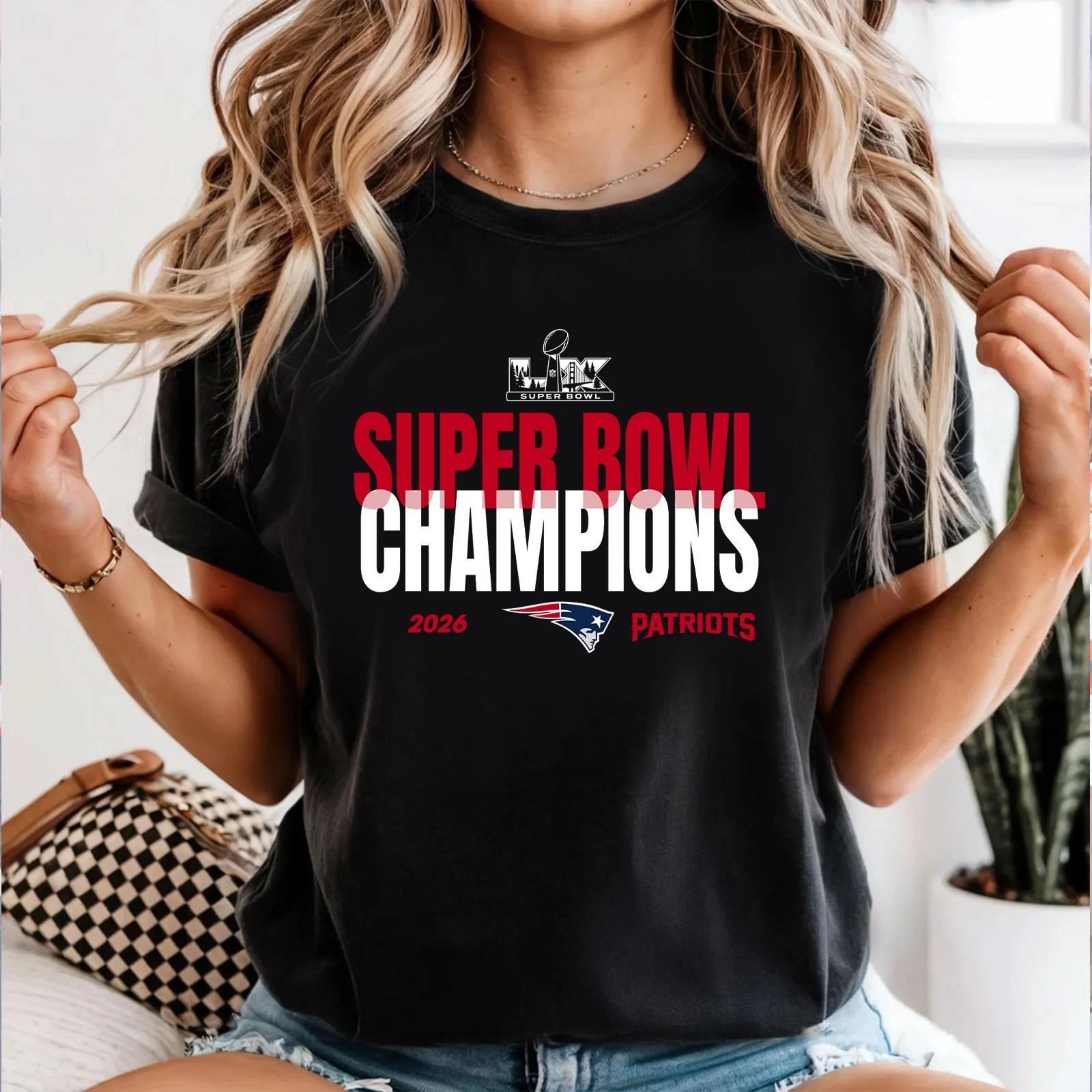 England Patriots 2026 Super Bowl LX Champions T-Shirt NE Champions For Fan
