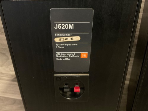 JBL J520M Studio MONITOR BOOKSHELF SPEAKERS (2) Black - 8 OHMS - MADE IN USA - Picture 5 of 12