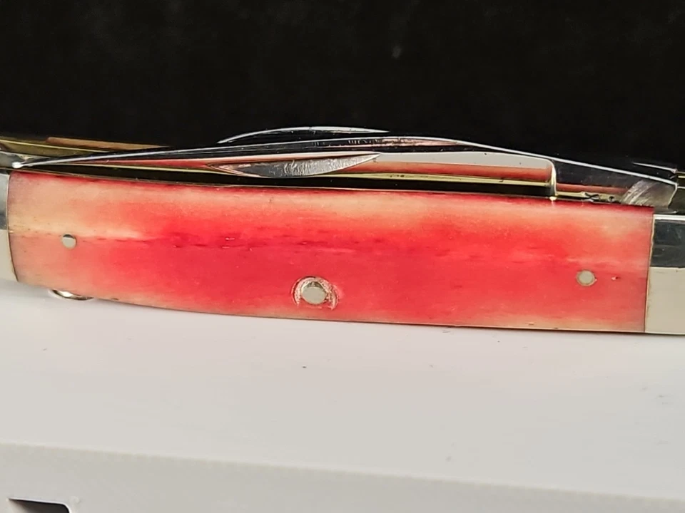 Navaja de bolsillo Case XX 10 puntos 1980 SR62027 hueso rosa liso serpentina Jack Foto 4 de 4