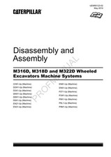 Caterpillar M316D M318D M322D Excavator Disassembly Assembly Service Manual