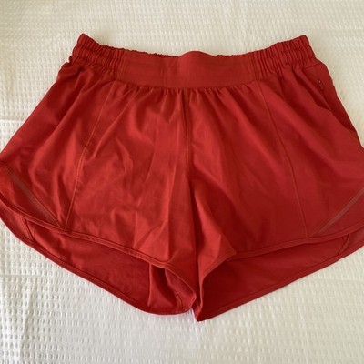  LULULEMON Hotty Hot High Rise Short Size 8 Pink Ins 4  Excellent Cond