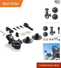 Universal Motorcycle Camera Mount with Powerful Clamp  Flexible Adhesive