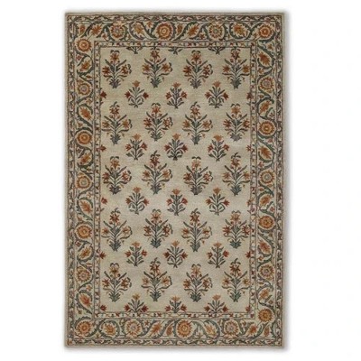 Floral Hand Tufted Woollen Rug, Custom Size Rugs, Handmade Decor Area Rug