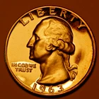 1963 Washington Quarter BU Uncirculated Mint State 90% Silver 25c US Coin