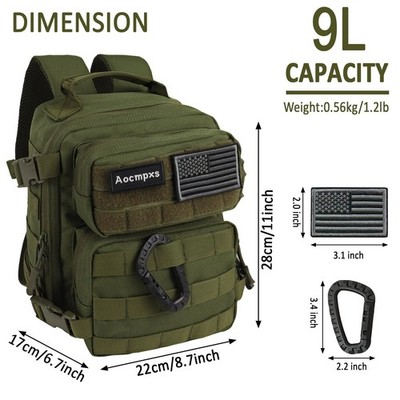 Aocmpxs Mini Tactical Backpack, 9L Small Gym Backpacks for Men Women Molle Milit | eBay Aocmpxs Mini Tactical Backpack, 9L Small Gym Backpacks for Men Women Molle Milit | eBay