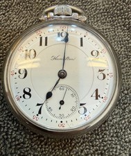 1911 Hamilton Grade 974 16s Model 1 17J Pocket Watch Defiance case RUNS. Nice!