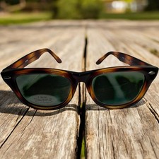 Unisex Sunglasses Tortoise Shell Frame black Glass UV Protection