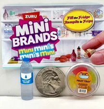 Mini Minis Snack Time Fruit Tray And Water Bottle  Fill The Fridge Mini Brands ￼