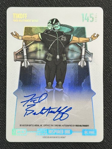 2025 Bo Jackson Battle Arena Tikoff Fred Biletnikoff Auto Steel Debut Edition