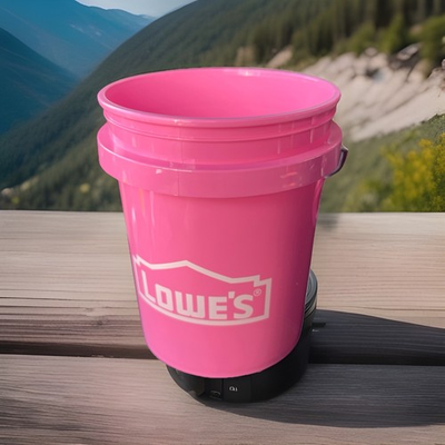 #ad #ad Lowe’s Mini Bucket Pink W Lid RARE color $5.99