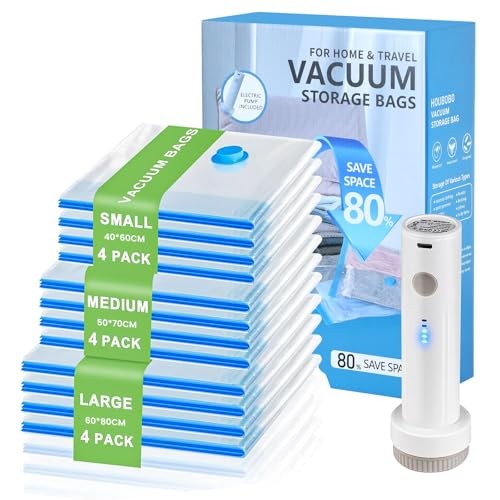 12 Pack Vacuum Storage Bags for Clothing Travel with  Assorted sizes 