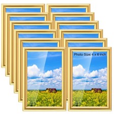 4 x 6 Gold Picture Frames Sets of 12 Modern Simple Designed Photo Frame Bulk ...