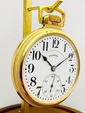 1920 Illinois A. Lincoln 16s 21J Railroad Grade Pocket Watch-Runs