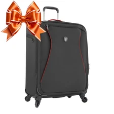 Heys Helix 26-Inch Lightweight Softside Spinner Luggage Carry-On Suitcase Black