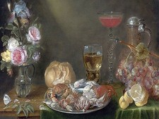 CRABS SHRIMP FLOWERS A. Adriaenssen Tile Mural Kitchen Backsplash Marble Ceramic