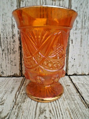 Vintage Carnival Glass Celery Vase Ebay