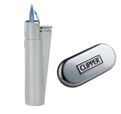 ebay uk cigarette lighters Clipper Jet Flame Cigarette Lighter Windproof Metal Tin Gift Case Pocket  Size