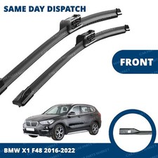 Front Windscreen 26" 16" Flat Aero Wiper Blades Pair for BMW X1 F48 2016-2022