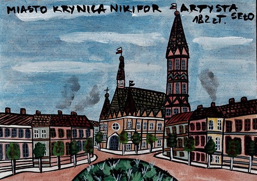Nikifor Krynicki - Epifaniusz Drowniak - HANDMADE OLD ART !!! POLISH !!! - Picture 2 of 2