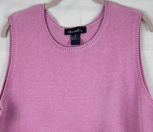 Denim & Co Chenille Sleeveless Sweater Shell, Size 1X, Style A08339 - Picture 6 of 7