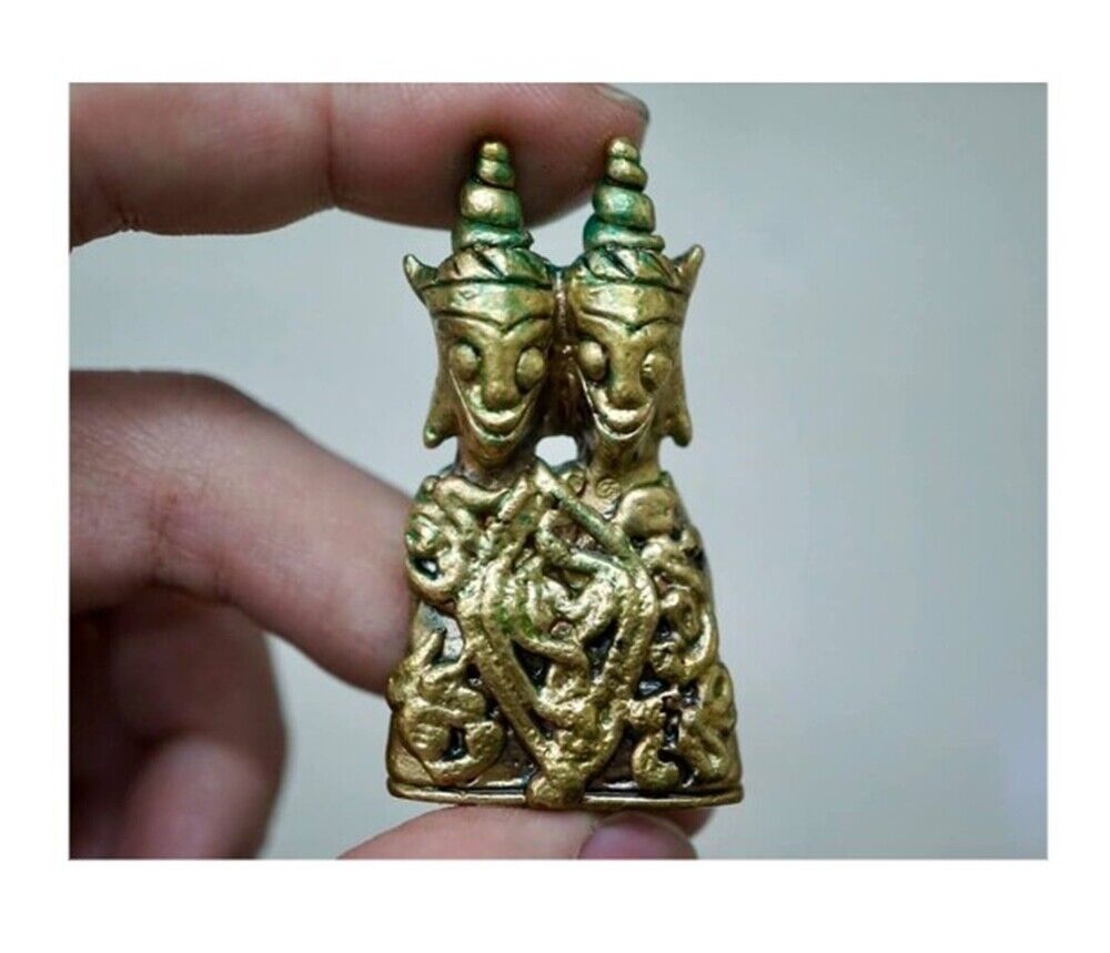 Thai Sale Amulet Twin Ngang Emperor Limited price Magic Wealth Charm Love Talisman