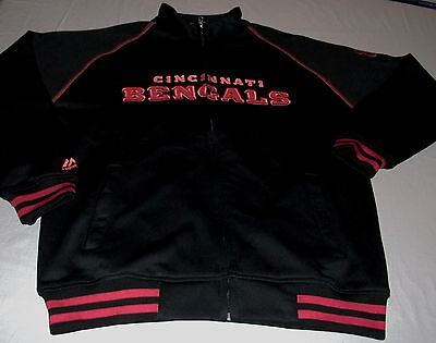 Cincinnati Bengals Full Zip Track Jacket Medium Tall Letterman Style  Majestic | eBay