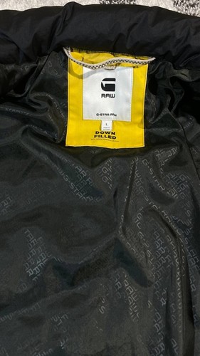 G-Star Raw Whistler Jacket Mens Large Down Puffer Namic Lite Lightweigh Black - Picture 7 of 11