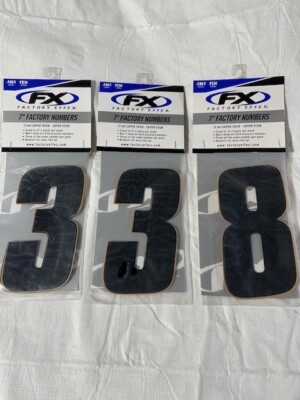 FX 7'' FACTORY NUMBER TWO SETS OF#3 ONE SET OF#8 BLACK-3PACK EACH/SOLD AS LOT
