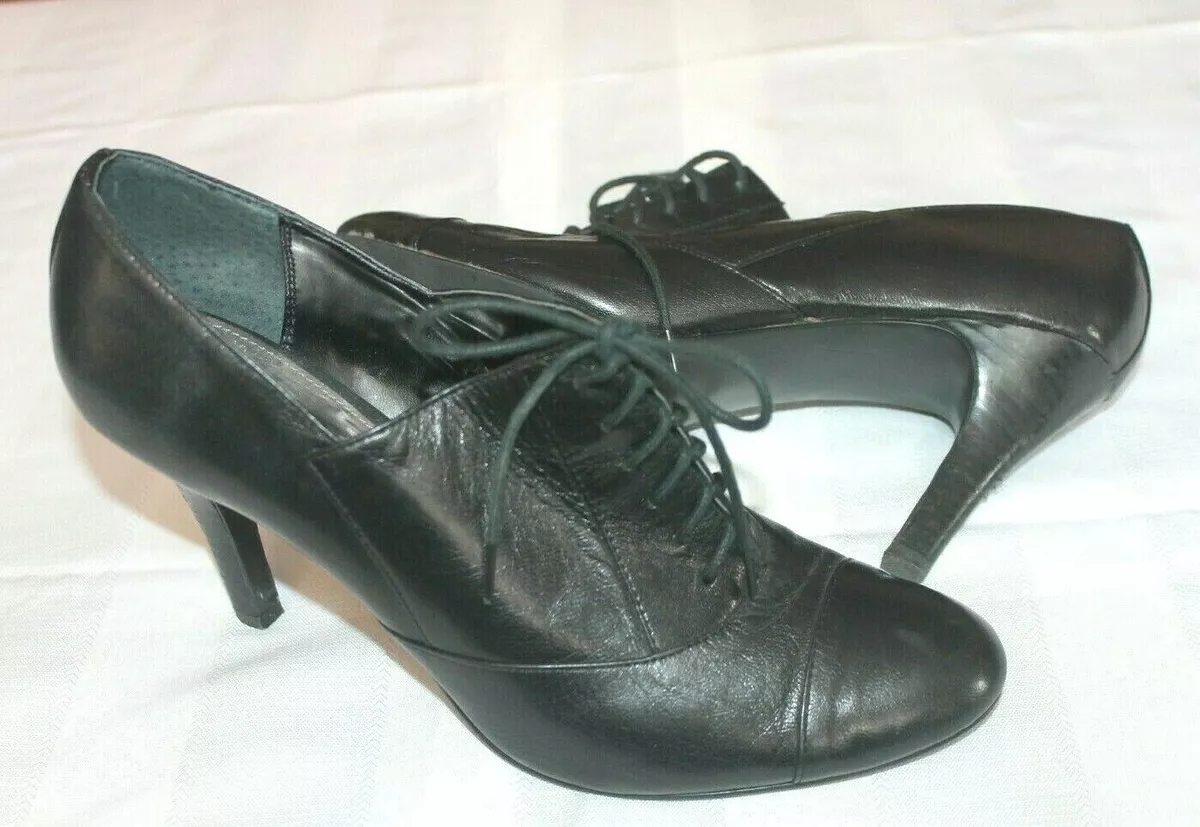 Alfani SZ 10 M Granny oxford Leather heels lace up Bylss Shoes eBay