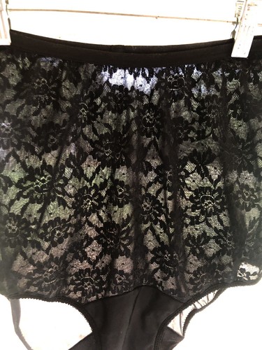 Vtg 1950’s VANITY FAIR Brief PANTY Tricot NYLON Pillow Tab LACE Sheer ~ Sz 4 - Picture 6 of 11
