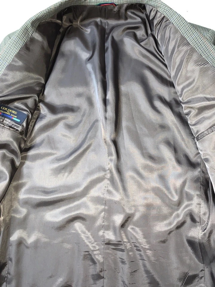 Usado- Jaqueta Masculina Vintage Colours By Alexander Julian Terno de Lã (Tamanho 42L) - Imagem 4 de 4