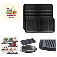 Washable Rubber Shoe Boot Tray - 32x16 Inch - 6 Mats for Indoor/Outdoor Use