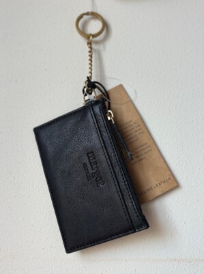 Margot New York Kate Card Case w Key Ring - Black Leather (NWT)