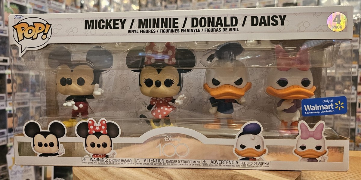Funko Pop Disney 100 SET 4 Mickey/Minnie/Donald/Daisy Walmart