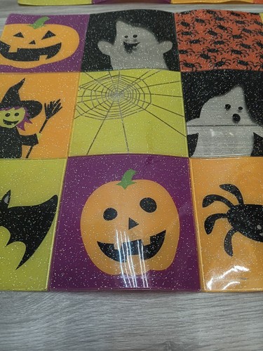 Vinyl Table Place Mat Halloween Pumpkin Witch Ghost Spider Set Of 2 Table Decore - Picture 22 of 24