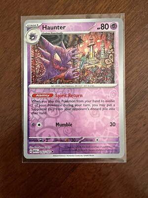 Haunter 093/165 Reverse Holo Pokemon Scarlet & Violet 151 NM | eBay