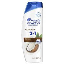 Head and Shoulders 2 in 1 Dandruff Shampoo and Conditioner, Coconut, 12.5 oz