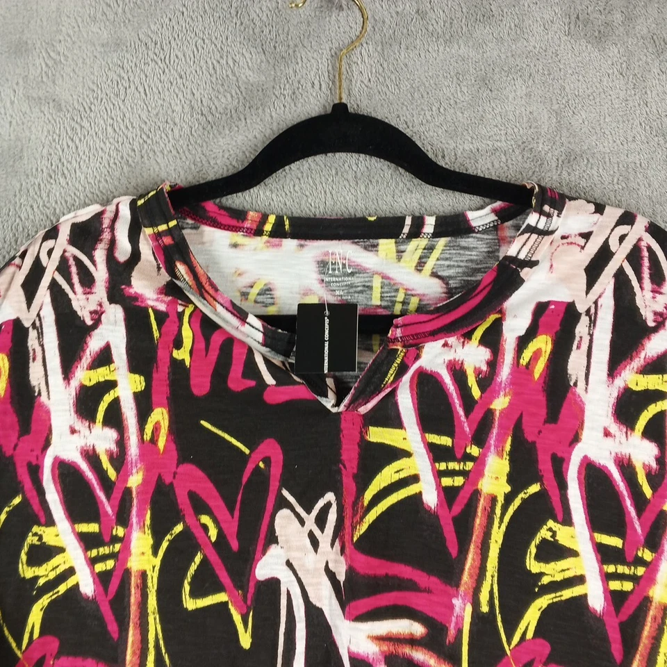 NUEVO CON ETIQUETAS INC Hombres Graffiti Streetwear Camiseta Talla XL Multicolor Mezcla de Algodón Tejido Foto 3 de 4