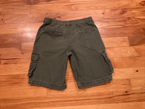 Vintage BOY SCOUTS BSA Uniform Green Cargo Shorts Youth Boy Size 18 Fits 30 x 10 - Picture 4 of 12