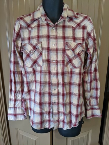 Tem Tex Vintage Made In USA Plaid Pearl 