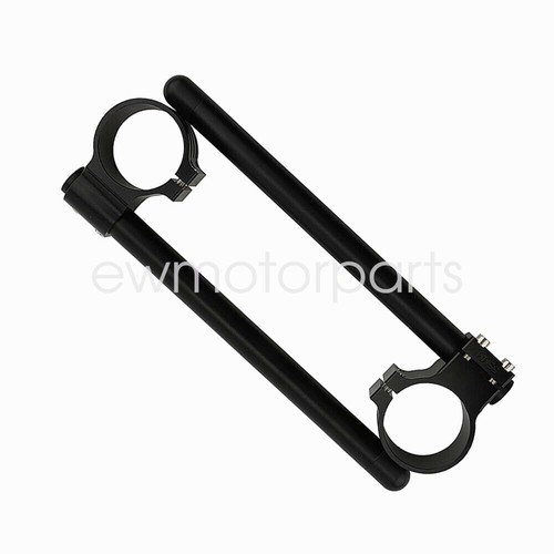 Black 43MM Clip-On Handlebars For Honda CBR600 F4 1999-2000 F4I 2001-2007 2002 - Picture 8 of 12