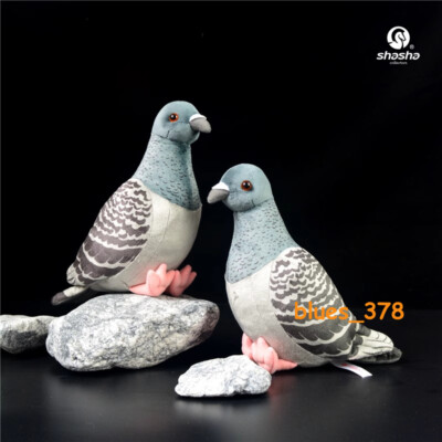 7.8'' Pigeon Plush Toy Carrier Pigeon Simulation Soft Stuffed Bird Doll Toy Gift