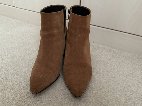 Botines de tacón de gamuza marrón Vero Moda - Imagen 2 de 7