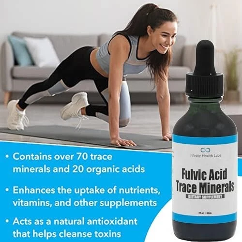 Suplemento de oligoelementos de ácido fúlvico - 169 porciones - Hecho en EE. UU. Foto 2 de 4